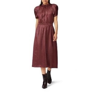 Sea New York Burgundy Midi Dress
